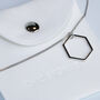 Sterling Silver Minimalist Hexagon Pendant Necklace, thumbnail 2 of 5
