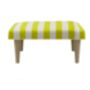 Hand Painted Upholstered Linen Square Stripe Footstool, thumbnail 5 of 12