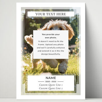 Personalised Pet Loss Dog Memorial Photo Print Wall Art, 2 of 5