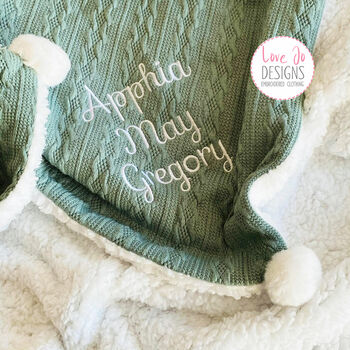 Personalised Knitted Baby Blanket, 10 of 11