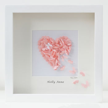 Shocking Pink 3D Framed Butterfly Heart, 4 of 9