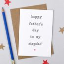 'happy father's day' stepdad card by the two wagtails ...