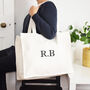Personalised Initials Oversized Beach And Shopping Bag, thumbnail 5 of 6