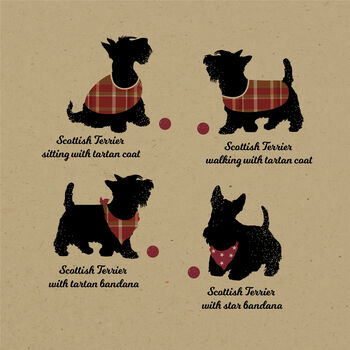 Personalised Scottish Terrier Print For One Or Two Dogs, 2 of 12