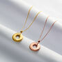 Personalised 9ct Gold Interlocking Locket Necklace, thumbnail 2 of 9