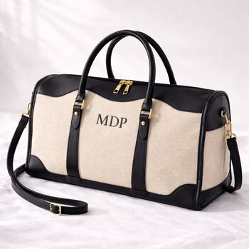 Personalised Lily Canvas And Faux Leather Cross Body, 5 of 6