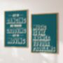Music Is The Answer Print Bundle | Music Poster | Wall Art | A5 A4 A3 | Bold | Typographic | Lyrics | Quote | Print | House Music, thumbnail 6 of 6