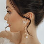 'Aureli' Bridal Drop Earrings, thumbnail 3 of 4