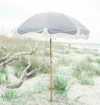 Navy And White Candy Beach Parasol, 2 of 2