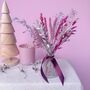 Pink And Silver Christmas Dried Flowers With Vase, thumbnail 2 of 4