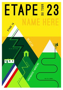 *Personalised* Etape Du Tour 2023 – Cycling Print, 3 of 4