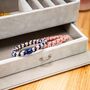 Personalised Two Tiered Large Jewellery Box With Drawer Perfect Wedding Gift, thumbnail 12 of 12