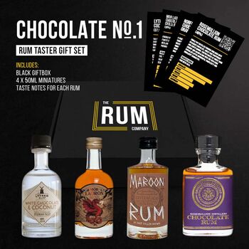 Chocolate Rum Taster Set Gift Box One, 4 of 4