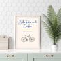 A4 Art Print, Bike Ride And Coffee, thumbnail 4 of 5