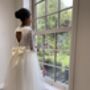 Long Sleeve Lace Flower Girl Dress – Heart Back Tulle Dress For Communion And Christening UK Handmade, thumbnail 4 of 9