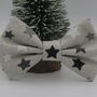 Silver Glitter Star Dog Bow Tie, thumbnail 4 of 4