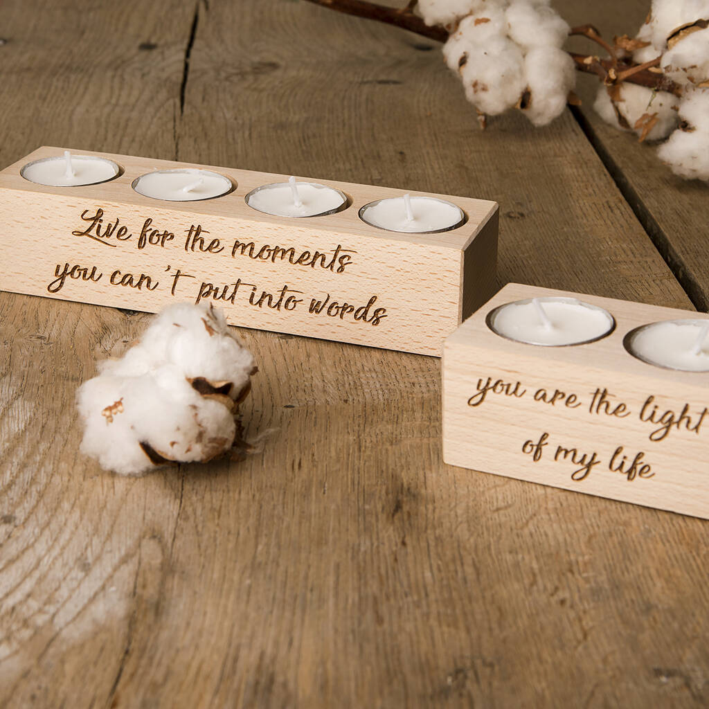 Personalised Tea Light Holders By Natural Gift Store Notonthehighstreet Com