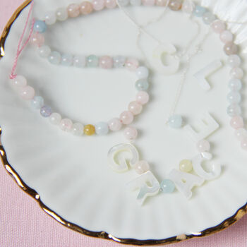 Personalised Mother Of Pearl Initial Necklace, 7 of 8