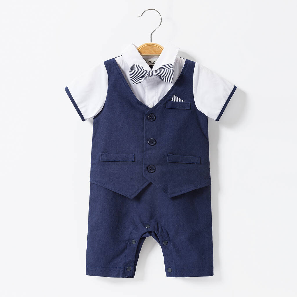 baby boy wedding 1pc linen blend outfit by baby magic dress ...