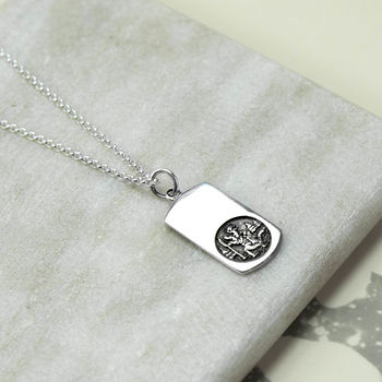 Sterling Silver St Christopher Necklace, 4 of 6