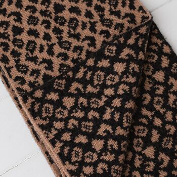 Leopard Lambswool Reversible Scarf, 12 of 12