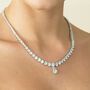 Imperial Rhodium Plated Teardrop Necklace, thumbnail 5 of 6