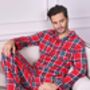 Family Brushed Woven Red Check Pyjama, thumbnail 6 of 7