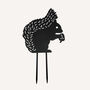 Recycled Metal Squirrel Silhouette Garden Stake, thumbnail 2 of 4