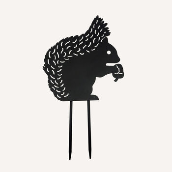 Recycled Metal Squirrel Silhouette Garden Stake, 2 of 4