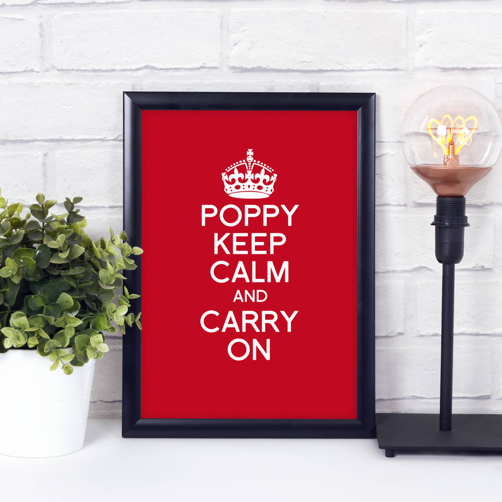 Personalised Keep Calm And Carry On Print, 1 of 12