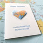 Happy Birthday Origami Map Heart Card, thumbnail 3 of 6