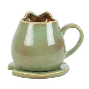 Lucky Frog Mug And Matching Coaster, 6 of 8