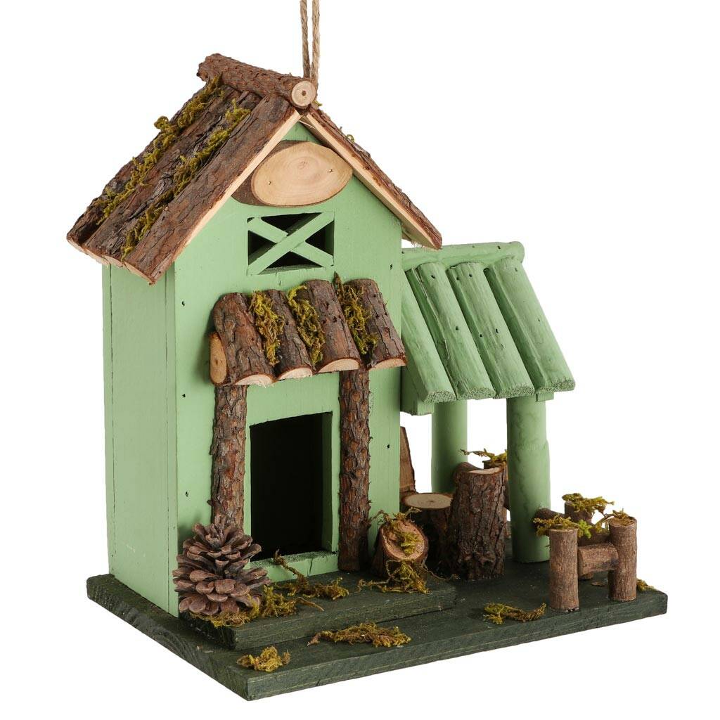 Personalised Green Cottage Garden Bird House By Dibor ...