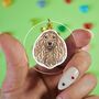 Personalised Afghan Hound Portrait Keychain For Dog Dad, thumbnail 1 of 6