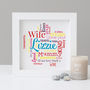 Personalised Wife Word Art Gift, thumbnail 5 of 7