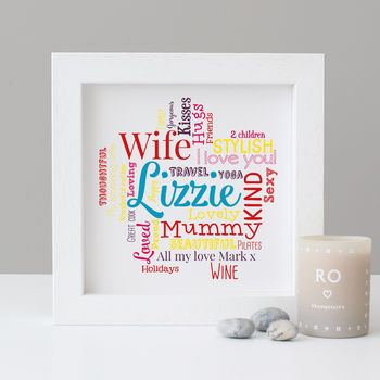 Personalised Wife Word Art Gift, 5 of 7