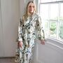 Pineapple And Bluebird Cotton Dressing Gown, thumbnail 1 of 8