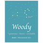 Personalised Name And Star Sign Print, thumbnail 4 of 12