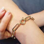 18k Gold Plated Paperclip Chain Bracelet, thumbnail 2 of 3