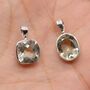 Green Amethyst Silver Necklace: February Birthstone, thumbnail 1 of 12