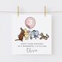 Personalised Winnie The Pooh + Friends Niece 3rd Birthday Card *Age Options, thumbnail 1 of 3