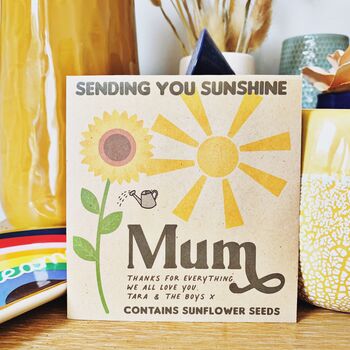 Personalised Sending You Sunshine Sunflower Seed Packet, 3 of 3