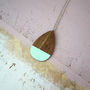 Wooden Teardrop Necklace, thumbnail 2 of 7