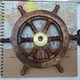 Handcrafted Decorative Wooden Ship Wheel, thumbnail 3 of 3