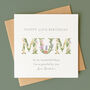 Personalised Botanical Birthday Card For Mum, thumbnail 2 of 5