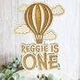 Personalised Wooden Hot Air Balloon Cake Topper, thumbnail 1 of 5