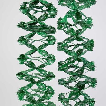 Green And White Fairtrade Christmas Honeycomb Garland, 2 of 2