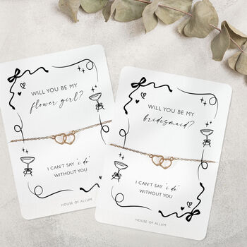 Bridesmaid Proposal Gift Will You Be My Bridesmaid Pearls And Prosecco Card Bracelet Gift, 8 of 9