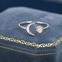 Sterling Silver Opal And Moon Ring, thumbnail 5 of 12