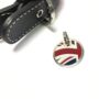 Union Jack Nickel Plated Dog Tag, thumbnail 1 of 2